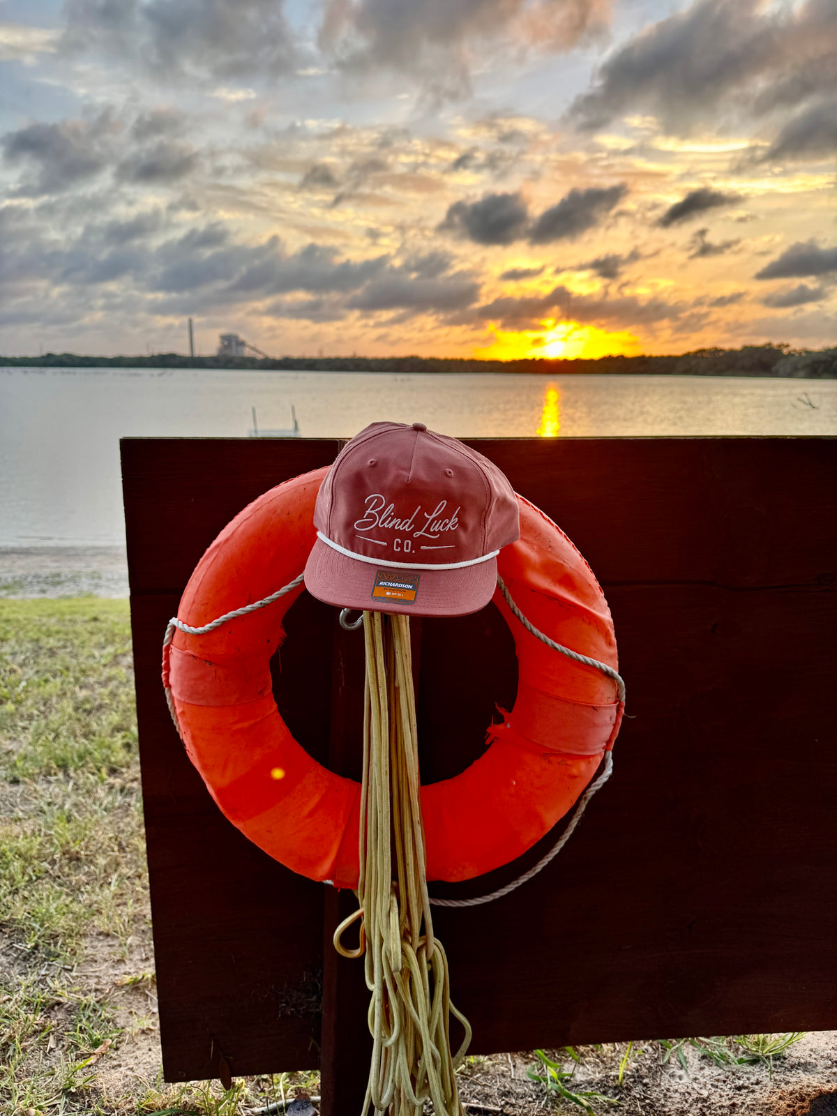 Blind Luck Co Cursive Rope Hat Dusty Red