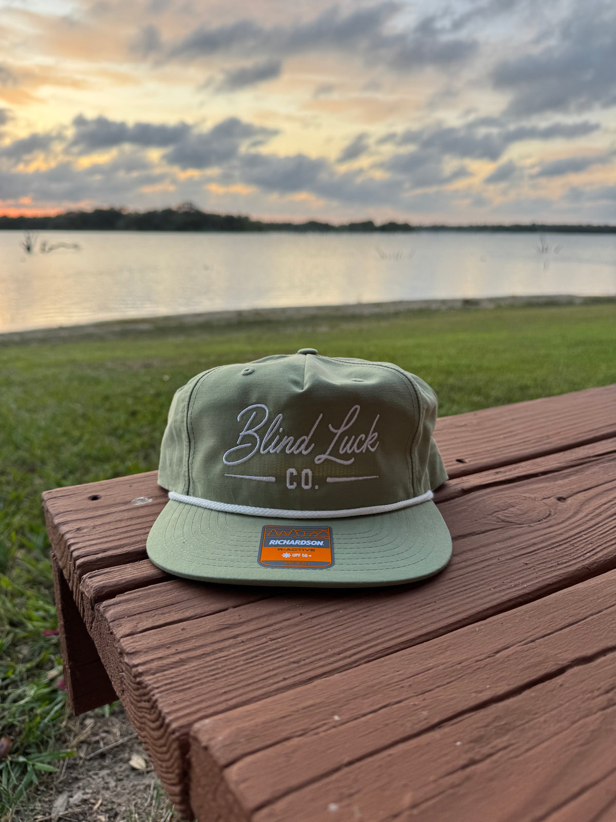 Blind Luck Co Cursive Rope Hat Sage