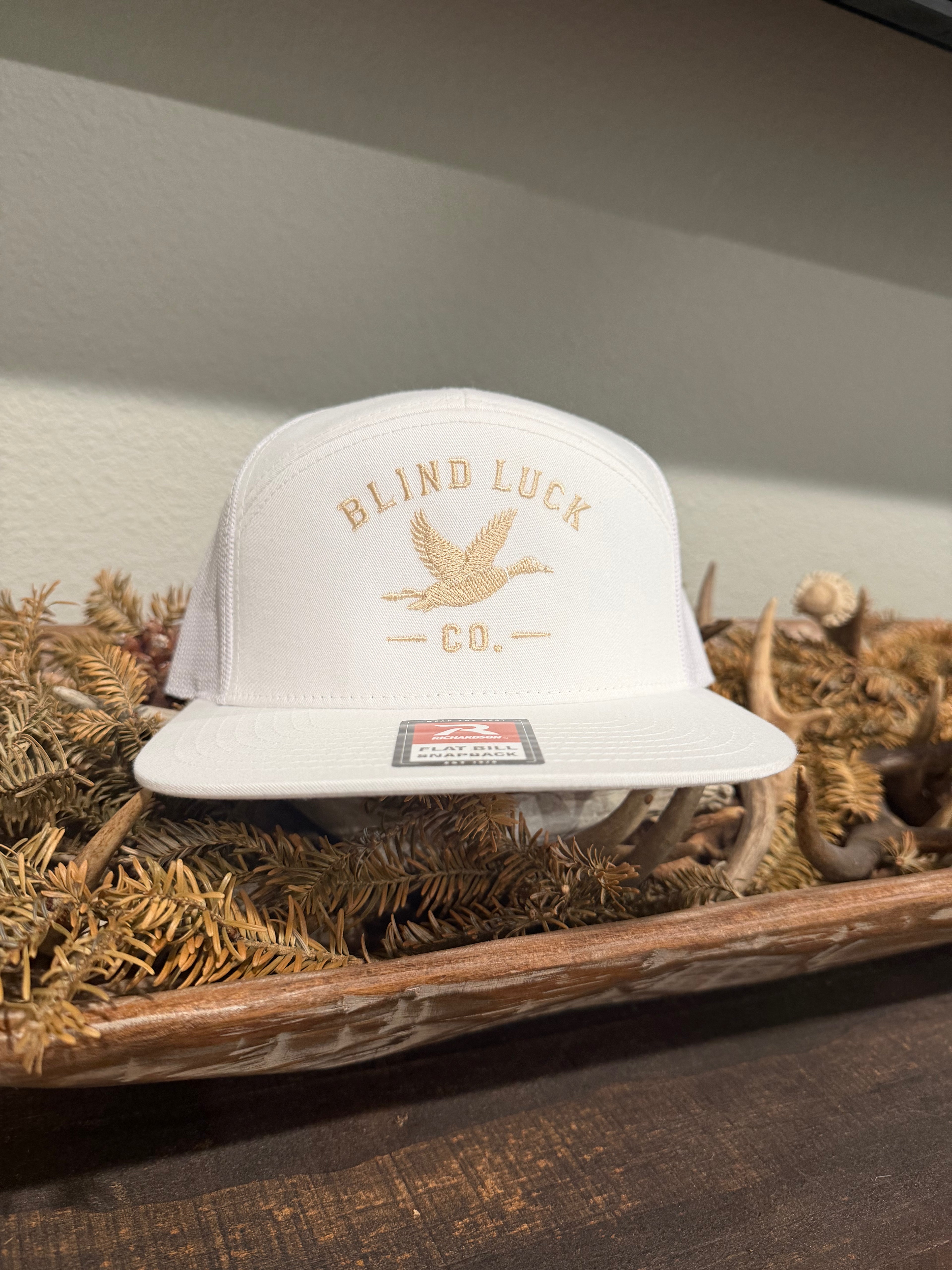 Blind Luck Co Duck Hats White/Gold
